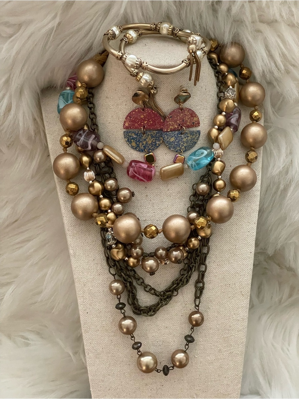Vintage Jewelry - Gold Nugget Candy 6 Piece Bundle